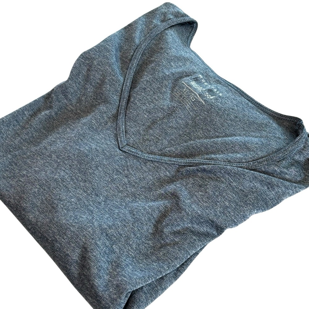 Mountain Hardwear Short Sleeve T Shirt Tee Gray Womens XL Athletic Crew Neck - Picture 2 of 4